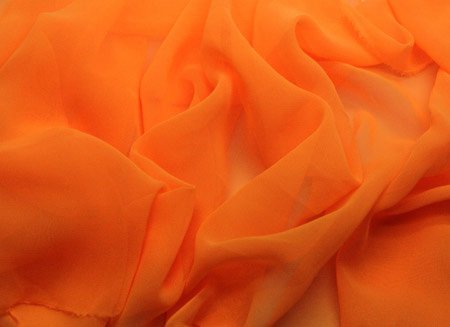 Georgette, Mango, š. 110 cm, 100% PES