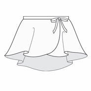 CAPEZIO Short classic georgette skirt