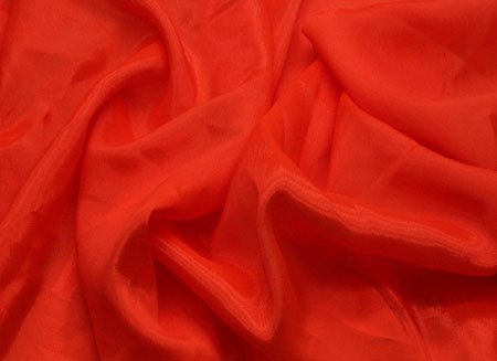 Pearl Chiffon, Flame red, š. 110cm, 100%PES