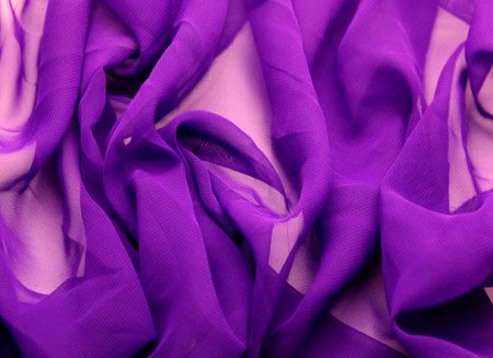 Georgette, Purple, š. 110 cm, 100% PES