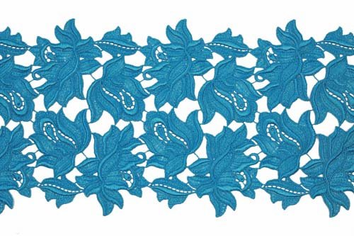 Krajkový pás Rosa, Turquoise, š. 18 cm
