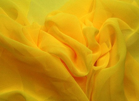 Georgette, Summergold, š. 110 cm,  100% PES