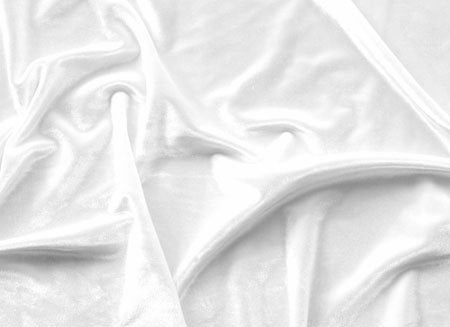 Smooth velvet  stretch, White, 140 cm wide, 80% NY, 20% EA