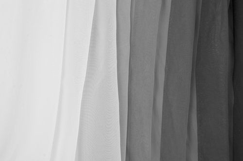 Georgette Black - White, š. 110cm, 100%PES