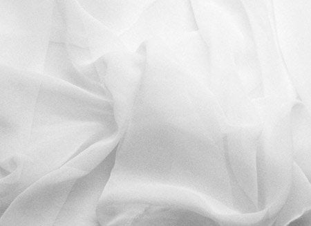 Georgette, White, š.110cm,100% PES