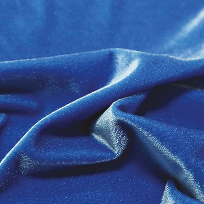 Smooth velvet-Cobalt ,Elastický samet s hladkým povrchem