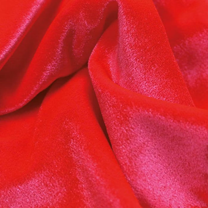 Smooth velvet-Fluorescent Red ,Elastický samet s hladkým povrchem