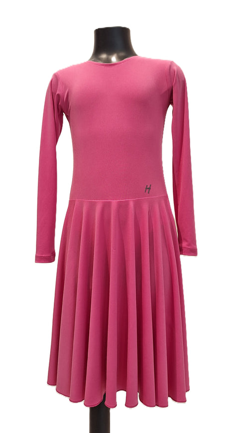 HD Dívčí taneční šaty s dlouhým rukávem