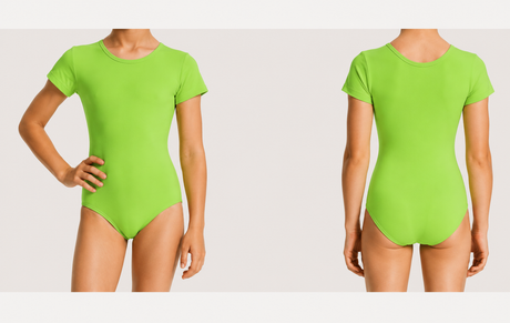 HD Girls leotard short sleeve