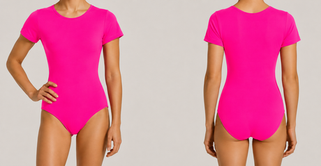 HD Girls leotard short sleeve