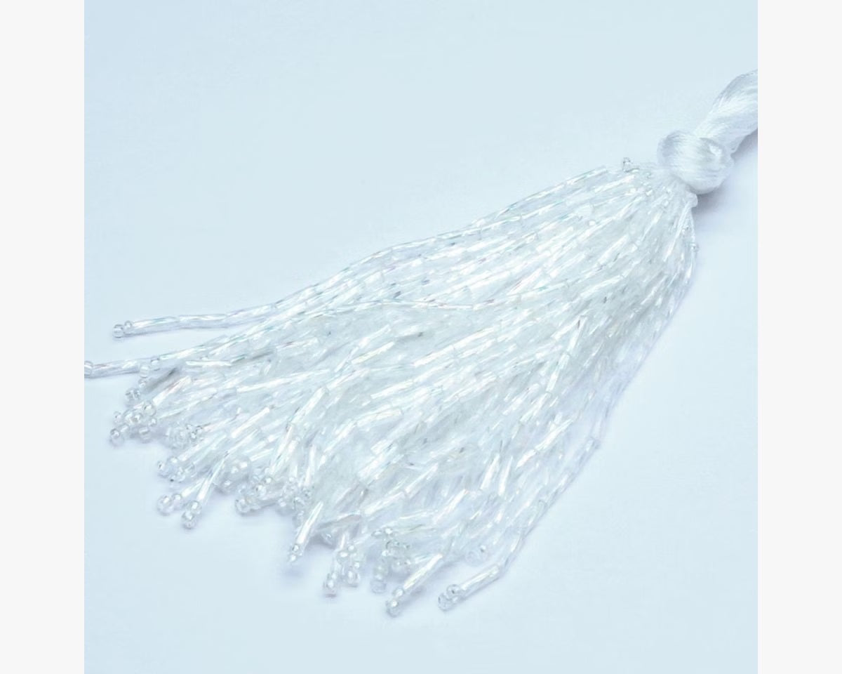 Bugle. Drop Crystal AB 7cm wide