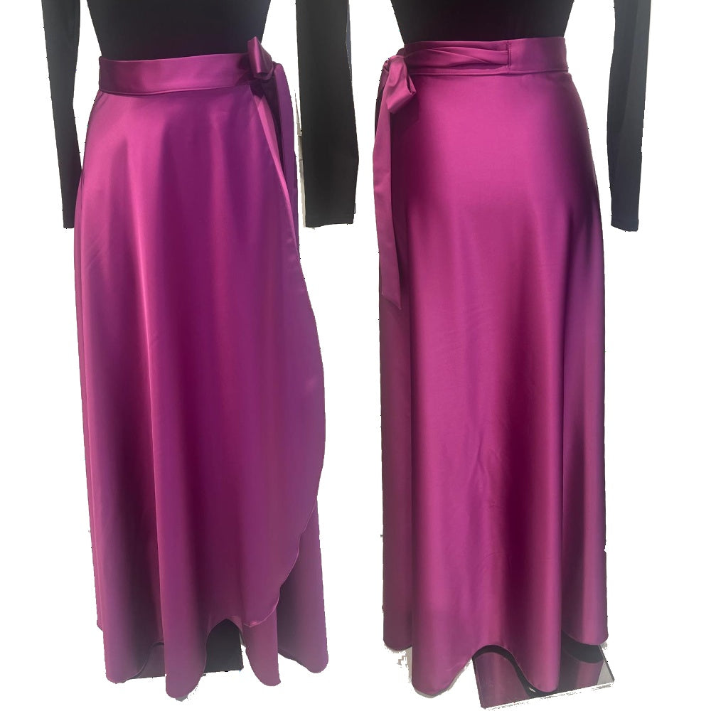 HD Long satin skirt