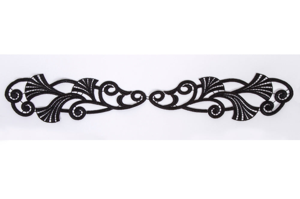 Beverley lace pair White , 9cm x 50cm