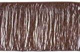 Metallic fringe, Hematite, 15 cm long, 80% PES, 20% EA