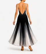 HD Ladies ballroom dress sponsored couples, White/Black