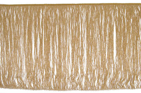 Metallic fringe, Hematite, 15 cm long, 80% PES, 20% EA