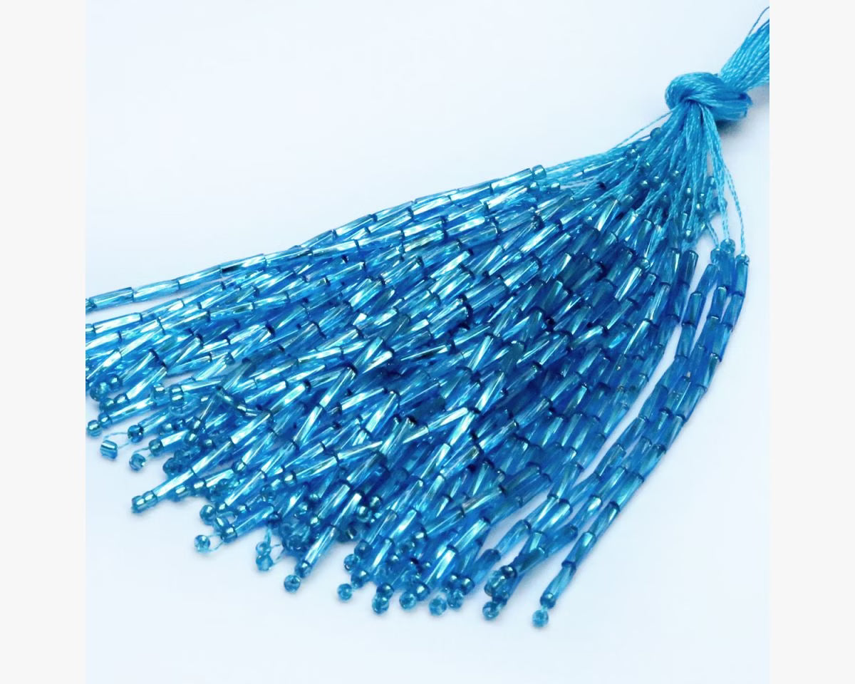 Bugle Drop Aquamarine,7cm wide