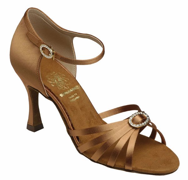 SUPADANCE ladies latin danceshoes style 1516 - Dark Tan Satin