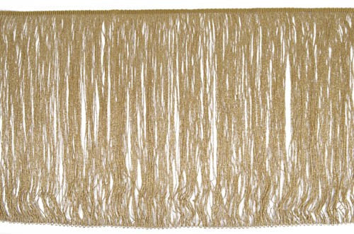 Třásně metalické elastické, Gold, délka 15 cm, 80% VIS, 20% LUREX