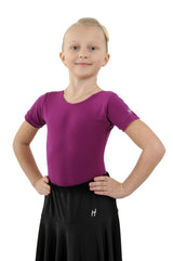 HD Girls leotard short sleeve