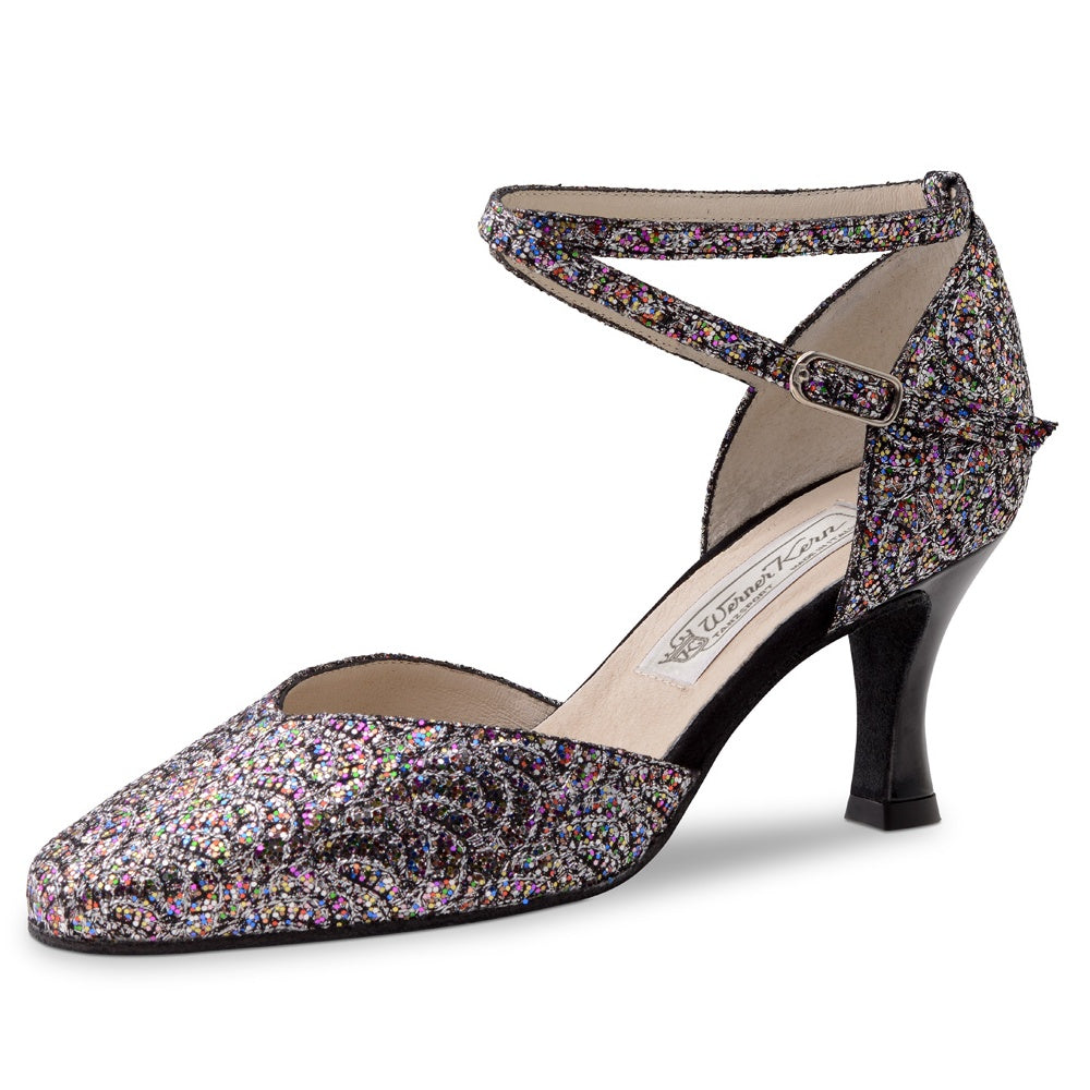 WERNER KERN Betty ladies dancing shoes - Brocade Silver Multi