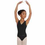 CAPEZIO Pinch-front tank leotard with belt