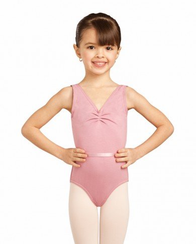 CAPEZIO Pinch-front tank leotard with belt