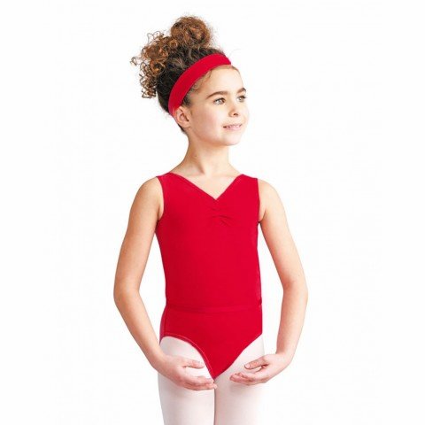 CAPEZIO Pinch-front tank leotard with belt