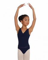 CAPEZIO Pinch-front tank leotard with belt