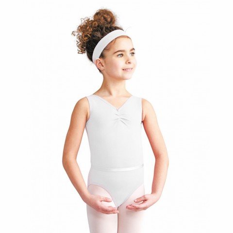 CAPEZIO Pinch-front tank leotard with belt