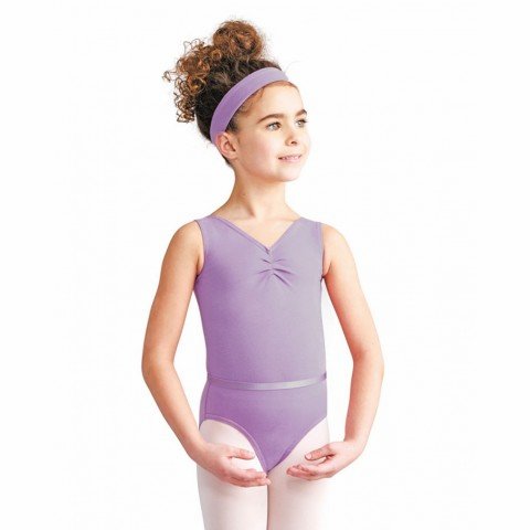 CAPEZIO Pinch-front tank leotard with belt