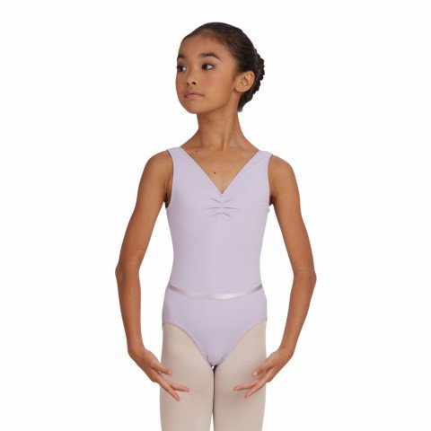 CAPEZIO Pinch-front tank leotard with belt