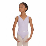 CAPEZIO Pinch-front tank leotard with belt