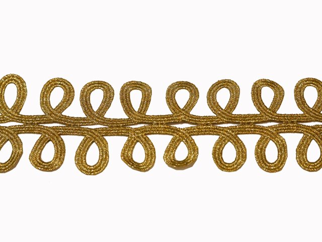 Krajkový pás Sophie Gold, š. 8cm, 100%PES