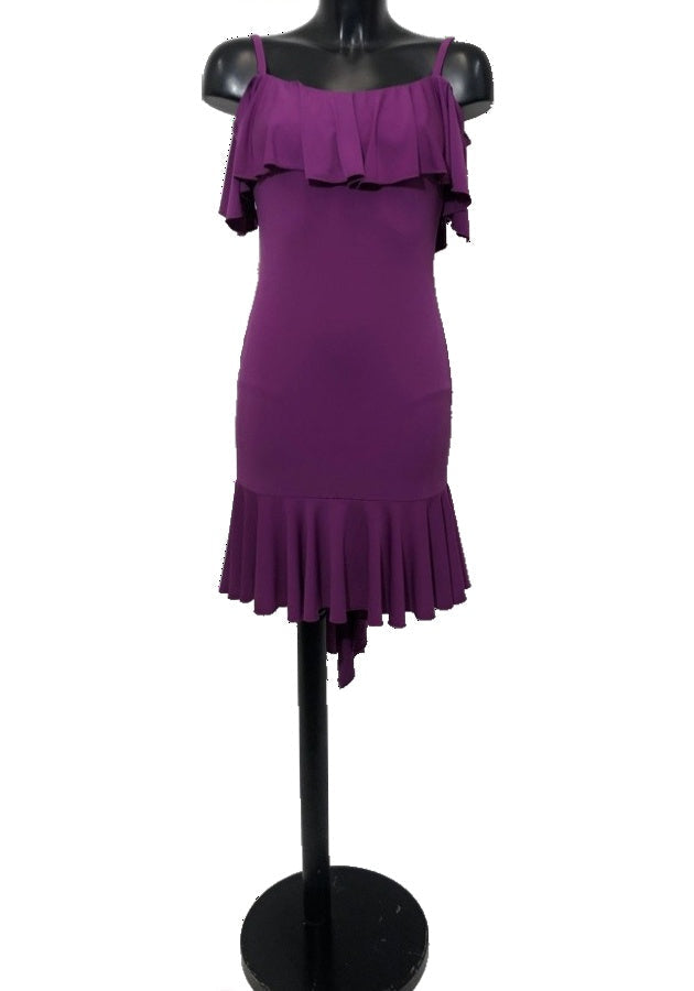 HD Ladies latin dress - Fuchsia