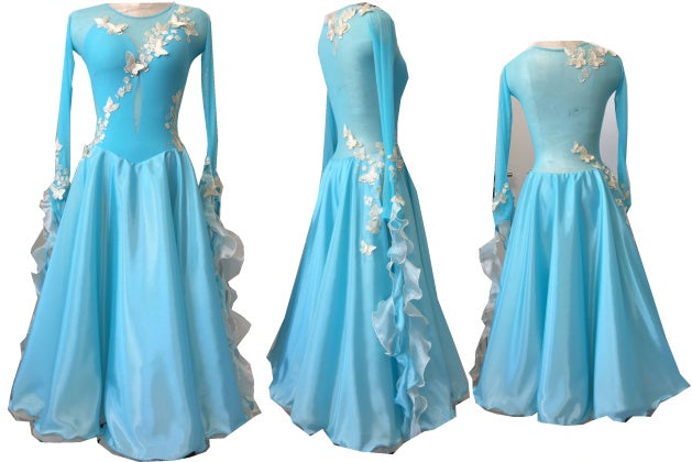 HD Ladies ballroom dress Aqua