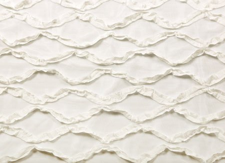 Diamond Frill Stretch net  Cream   97% polyester 3% spandex