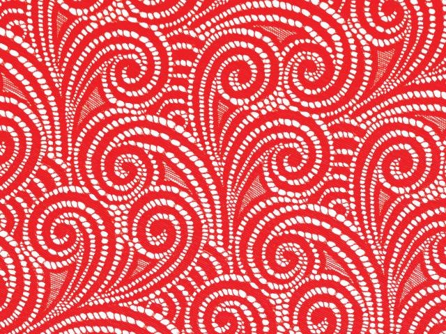 El. krajka Swirl Fluorescent red, š. 145 cm, 92% PA, 8% EA