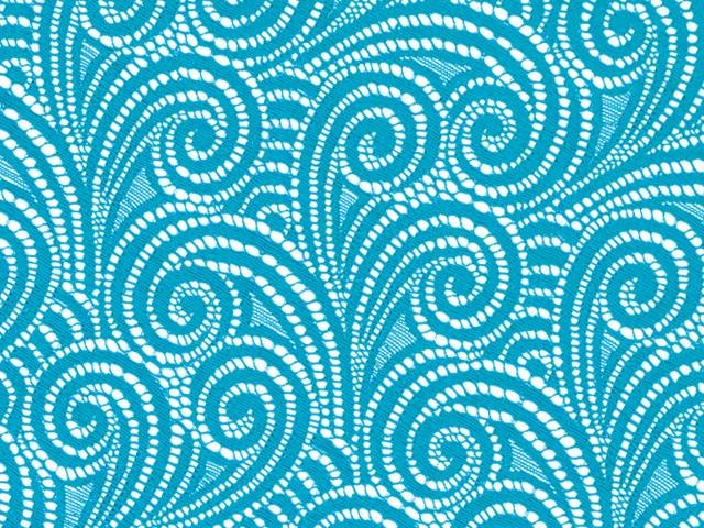 Stretch lace Swirl, Turquoise, š. 145cm, 92% PA, 8% EA