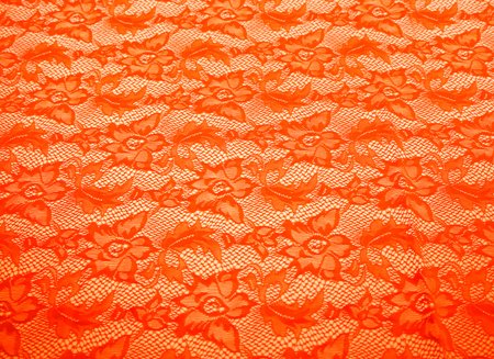 Stretch lace Valentina - Orange  wide 150cm , 92% Nylon , 8%