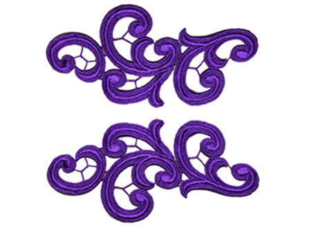 Lace motif Emma Purple , 17x8,5cm wide, 100% PAD