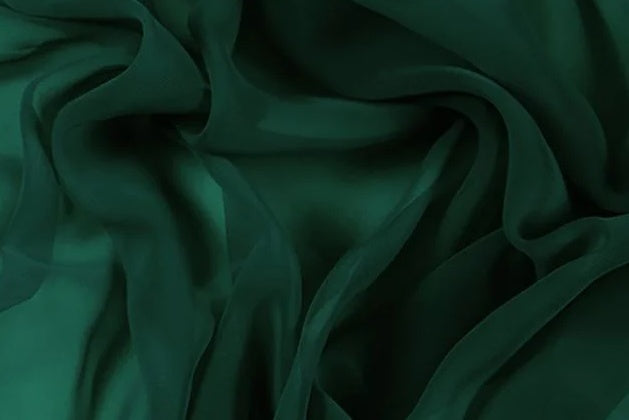 Georgette, Forest Green, 110cm wide, 100% PES