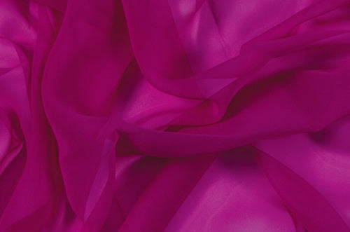 Georgette Fuchsia Pink, 100% PES