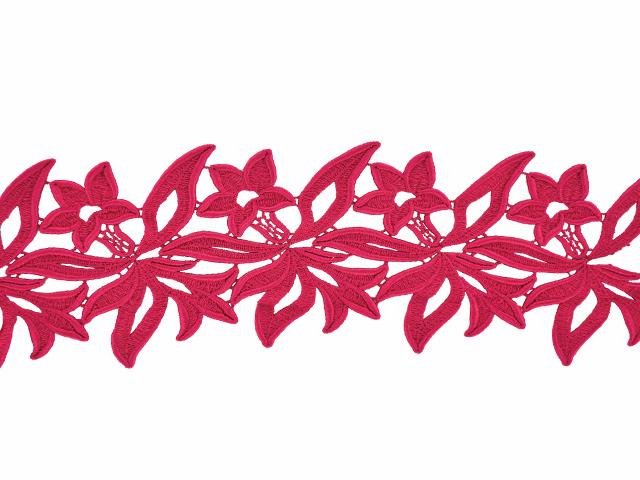 Georgina , ribbon lace Cherry Red 12 cm wide