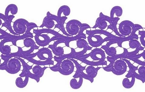 Ribbon lace Lolita, Amethyst, 18 cm wide, 100%PES