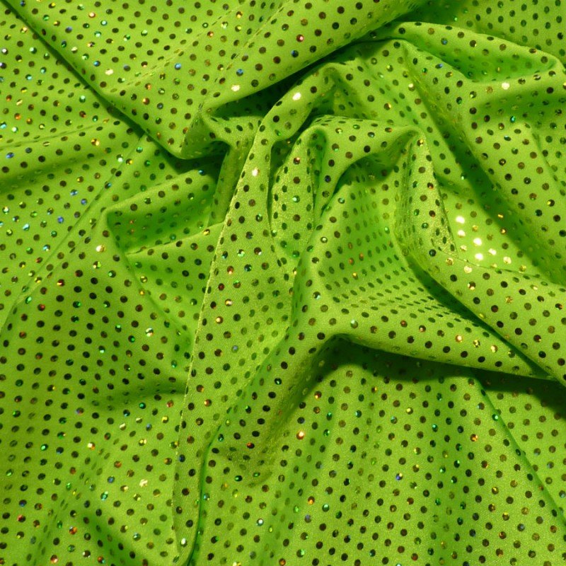 Lycra  Dot Apple Green, 150 cm wide, 80% NY, 20/ EL