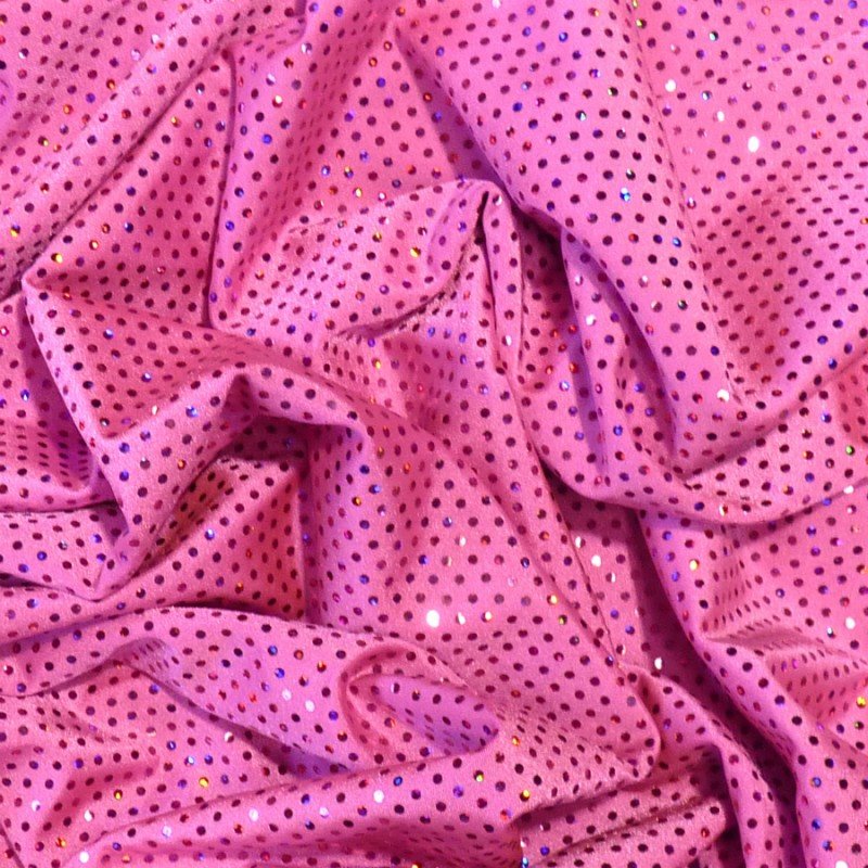 Lycra  Dot Electric pink,  150 cm wide, 80% NY, 20/ EL