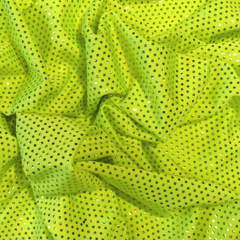 Lycra  Dot Tropic lime, 150 cm wide, 80% NY, 20/ EL