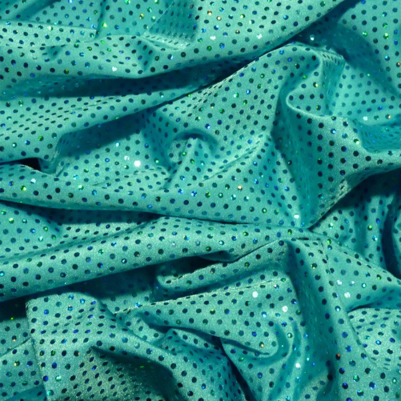 Lycra  Dot Turquoise, 150 cm wide, 80% NY, 20/ EL