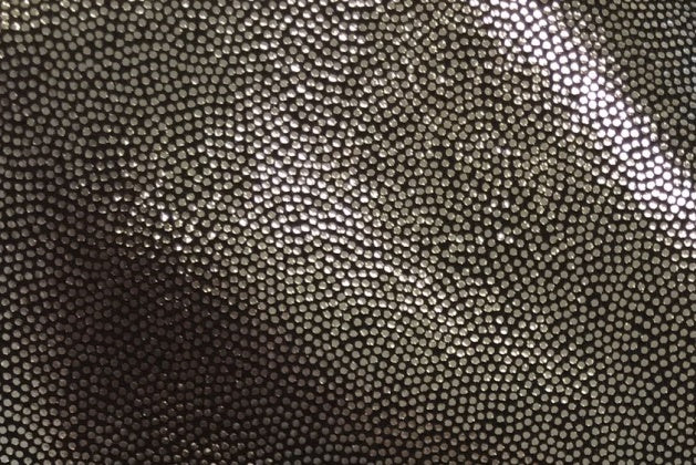 Lycra Metallic Dot Black on Silver  , 150 cm wide, 80% NY  20%EA